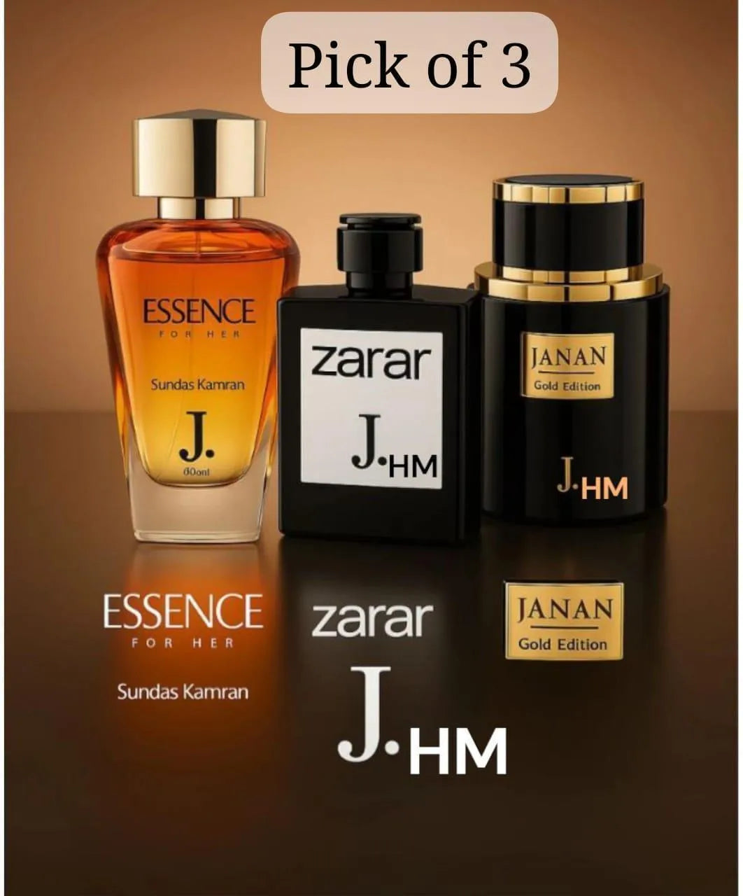 3 Perfumes Janan Zarar Essence